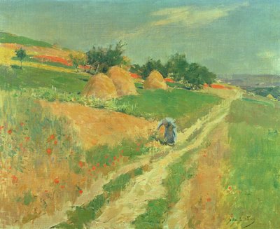 Zbieranie dzikich kwiatów autorstwa Willard Leroy Metcalf