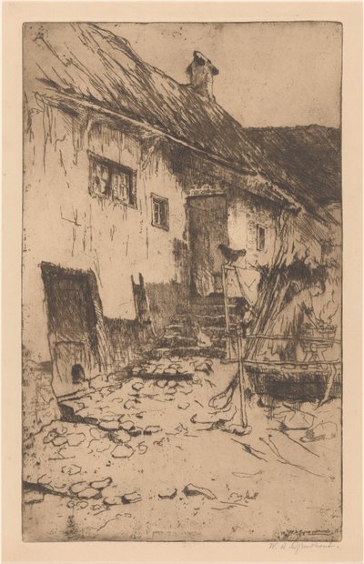 Gospodarstwo rolne autorstwa Willem Adrianus Grondhout (signed by artist)