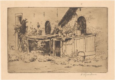 Kurnik w ogrodzie w Voorburgu autorstwa Willem Adrianus Grondhout (signed by artist)