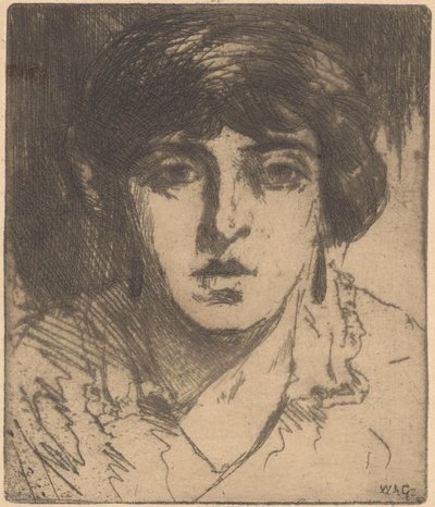 Portret nieznanej kobiety autorstwa Willem Adrianus Grondhout (signed by artist)