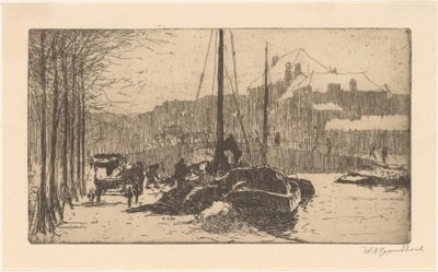 Śnieg w mieście (tytuł oryginalny) autorstwa Willem Adrianus Grondhout (signed by artist)