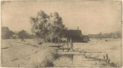 Stajnia w Binckhorst w Hadze autorstwa Willem Adrianus Grondhout (signed by artist)