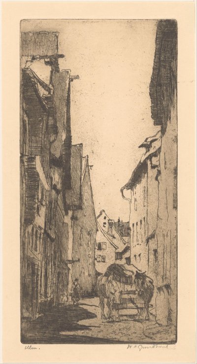 Ulm (oryginalny tytuł na obiekcie) autorstwa Willem Adrianus Grondhout (signed by artist)