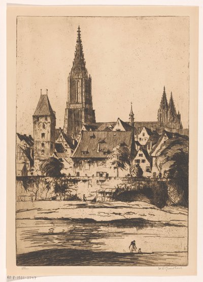 Ulm (oryginalny tytuł na obiekcie) autorstwa Willem Adrianus Grondhout (signed by artist)