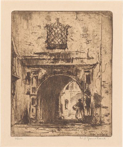 Ulm (oryginalny tytuł na obiekcie) autorstwa Willem Adrianus Grondhout (signed by artist)