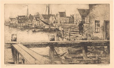 Volendam (oryginalny tytuł na obiekcie) autorstwa Willem Adrianus Grondhout (signed by artist)