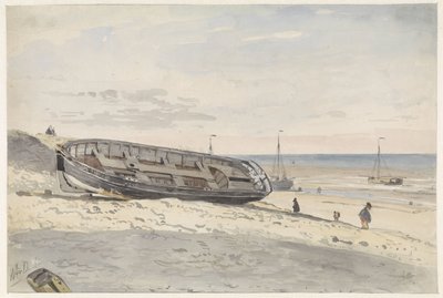Łodzie na plaży? autorstwa Willem Anthonie van Deventer