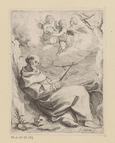 Święty Franciszek z Asyżu z krucyfiksem autorstwa Willem Basse (attributed to)