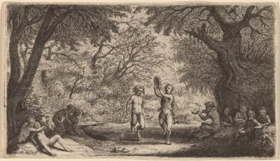 Bachanalia z Tańczącą Parą w Centrum. autorstwa Willem Basse