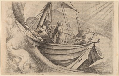 Cezar przekraczający wzburzone morza autorstwa Willem Basse