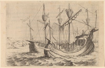 Marynarka Hannibala walcząca z Rodyjczykami, 1634. autorstwa Willem Basse