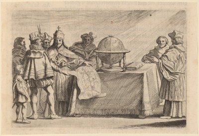 Podział globu między Hiszpanią a Portugalią autorstwa Willem Basse