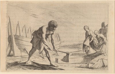 Ulisses na Wyspie Bogini Kalipso autorstwa Willem Basse