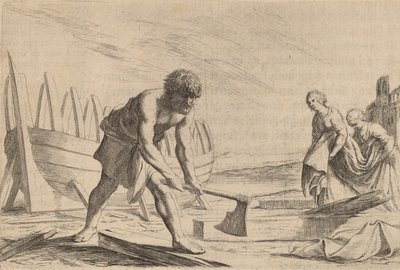Ulisses na Wyspie Bogini Kalipso, 1634. autorstwa Willem Basse