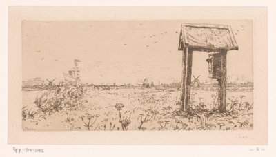Pastwiska nad Kaag, ze skrzynką na listy Skrzynka na listy, Kaag (tytuł oryginalny) autorstwa Willem Bastiaan Tholen (signed by artist)