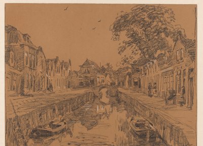 Kanał ze starymi domami autorstwa Willem Bastiaan Tholen