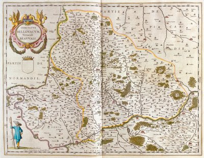 Beauvais, w "Theatrum Orbis Terrarum, sive Atlas Novus" Willema Blaeu, Amsterdam autorstwa Willem Blaeu