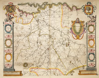 Brabant z Theatrum Orbis Terrarum autorstwa Willema Bleau, Amsterdam. autorstwa Willem Blaeu