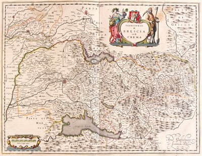 Brescia, Crema, Włochy, w "Theatrum Orbis Terrarum, sive Atlas Novus" Willema Blaeu, Amsterdam autorstwa Willem Blaeu