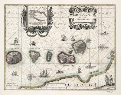 Mapa Moluków, Indonezja autorstwa Willem Blaeu