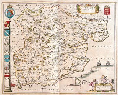 Essex, w "Theatrum Orbis Terrarum, sive Atlas Novus" Willema Blaeu, Amsterdam autorstwa Willem Blaeu