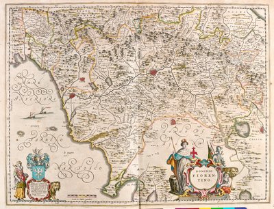Florencja, Włochy, w "Theatrum Orbis Terrarum, sive Atlas Novus" Willema Blaeu, Amsterdam autorstwa Willem Blaeu