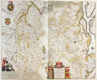 Niemcy, Belgia i Finlandia, w "Theatrum Orbis Terrarum, sive Atlas Novus" Willema Blaeu, Amsterdam autorstwa Willem Blaeu