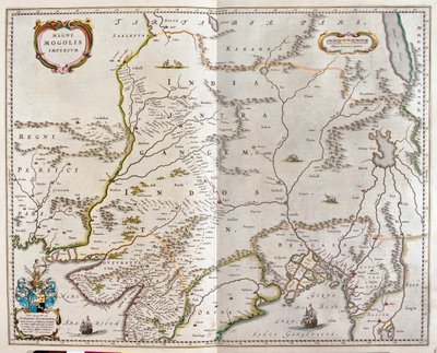 Iran przez Tybet i północne Indie do Birmy, w "Theatrum Orbis Terrarum, sive Atlas Novus" Willema Blaeu, Amsterdam autorstwa Willem Blaeu