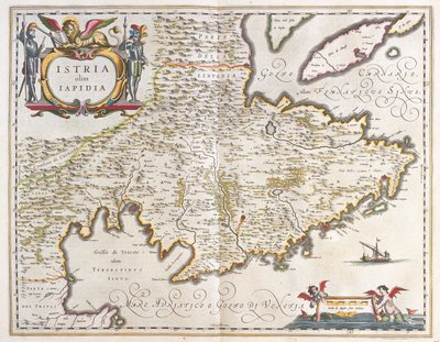 Istria, w "Theatrum Orbis Terrarum, sive Atlas Novus" Willema Blaeu, Amsterdam autorstwa Willem Blaeu