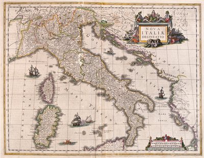 Włochy i Korsyka, w "Theatrum Orbis Terrarum, sive Atlas Novus" Willema Blaeu, Amsterdam autorstwa Willem Blaeu