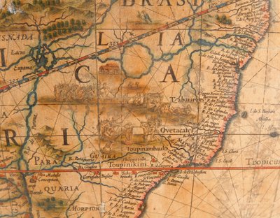 Duża para globusów bibliotecznych, ziemski 1645/48, niebieski po ok. 1630 autorstwa Willem Blaeu