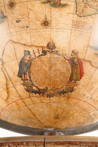 Duża para globusów bibliotecznych, ziemski 1645/48, niebieski po ok. 1630 autorstwa Willem Blaeu