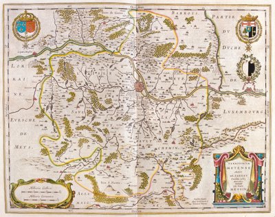 Lorraine, Metz, w "Theatrum Orbis Terrarum, sive Atlas Novus" Willema Blaeu, Amsterdam autorstwa Willem Blaeu