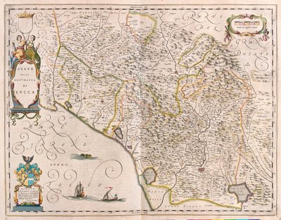 Lucca, Włochy, w "Theatrum Orbis Terrarum, sive Atlas Novus" Willema Blaeu, Amsterdam autorstwa Willem Blaeu