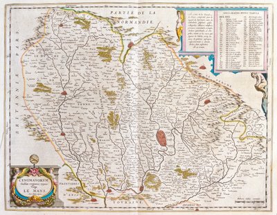 Maine, w "Theatrum Orbis Terrarum, sive Atlas Novus" Willema Blaeu, Amsterdam autorstwa Willem Blaeu