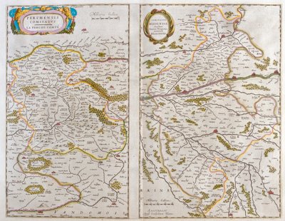 Góra i vendome - Blaisois (Szampania, Ardeny), w "Theatrum Orbis Terrarum, sive Atlas Novus" Willema Blaeu, Amsterdam autorstwa Willem Blaeu