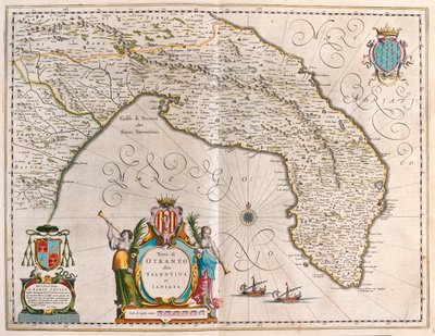 Otranto, Salento, Lecce, Apulia, Włochy, w "Theatrum Orbis Terrarum, sive Atlas Novus" Willema Blaeu, Amsterdam autorstwa Willem Blaeu