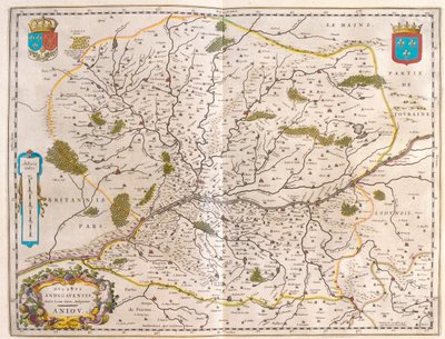 Pays de la Loire - Normandie, w "Theatrum Orbis Terrarum, sive Atlas Novus" Willema Blaeu, Amsterdam autorstwa Willem Blaeu