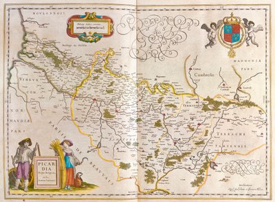 Piccardia, w "Theatrum Orbis Terrarum, sive Atlas Novus" Willema Blaeu, Amsterdam autorstwa Willem Blaeu