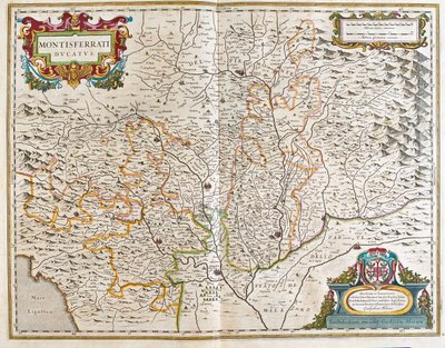Piemont, Włochy, w "Theatrum Orbis Terrarum, sive Atlas Novus" Willema Blaeu, Amsterdam autorstwa Willem Blaeu