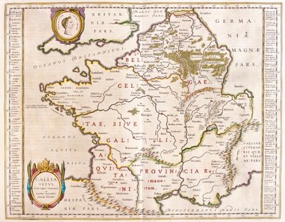 Imperium rzymskie w czasach Cezara, w "Theatrum Orbis Terrarum, sive Atlas Novus" Willema Blaeu, Amsterdam autorstwa Willem Blaeu