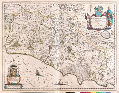 Rzym, Włochy, w "Theatrum Orbis Terrarum, sive Atlas Novus" Willema Blaeu, Amsterdam autorstwa Willem Blaeu