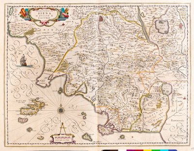 Siena, Lacjum, Włochy, w "Theatrum Orbis Terrarum, sive Atlas Novus" Willema Blaeu, Amsterdam autorstwa Willem Blaeu