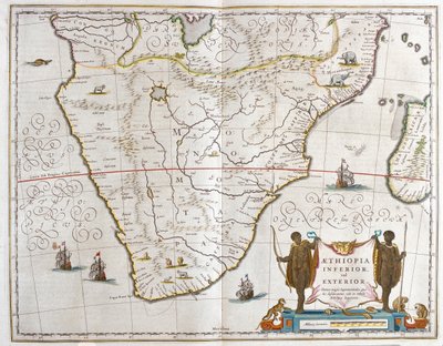 Afryka Południowa, w "Theatrum Orbis Terrarum, sive Atlas Novus" Willema Blaeu, Amsterdam autorstwa Willem Blaeu