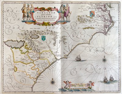 Południowy wschód, w "Theatrum Orbis Terrarum, sive Atlas Novus" Willema Blaeu, Amsterdam autorstwa Willem Blaeu