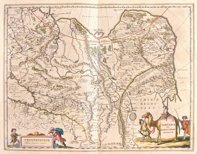 Tartary and Northern part of China and Korea, w "Theatrum Orbis Terrarum, sive Atlas Novus" Willema Blaeu, Amsterdam autorstwa Willem Blaeu