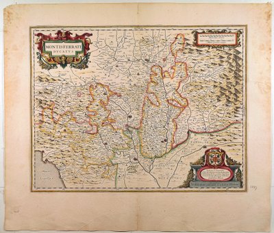 Duchy of Monferrato، د ویلیم بلیو لخوا نقشه، امستردام، د مسو نقاشي پولي autorstwa Willem Blaeu