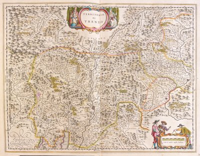Trydent, Włochy, w "Theatrum Orbis Terrarum, sive Atlas Novus" Willema Blaeu, Amsterdam autorstwa Willem Blaeu