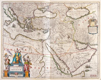 Imperium tureckie, w "Theatrum Orbis Terrarum, sive Atlas Novus" Willema Blaeu, Amsterdam autorstwa Willem Blaeu
