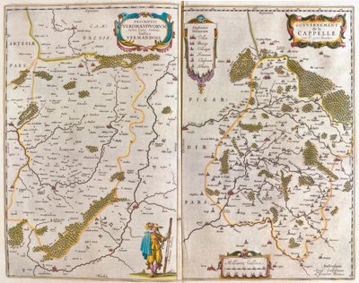 Vermandois-Saint Quentin/Tierache, Aisne, w "Theatrum Orbis Terrarum, sive Atlas Novus" Willema Blaeu, Amsterdam autorstwa Willem Blaeu